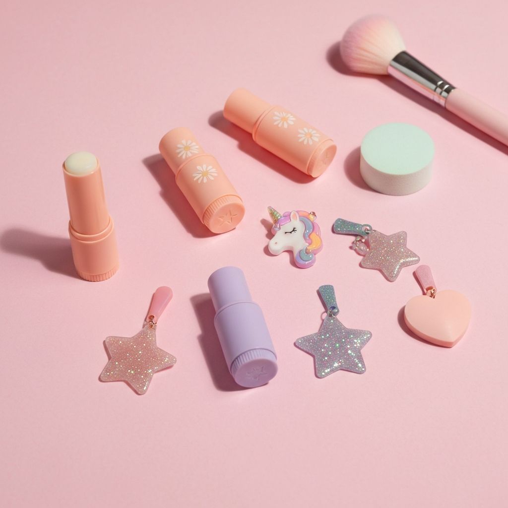 Lip balm holders and beauty charms